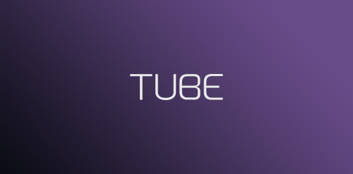 简约渐变背景下的Tube Logo设计