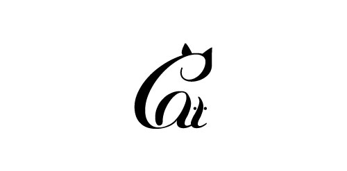 猫头标志设计:简约优雅的动物主题logo