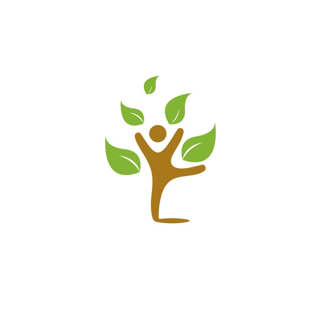 绿色生态人形树logo设计