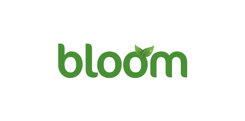 绿色'bloom'品牌logo设计
