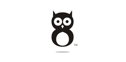 简洁猫头鹰logo设计