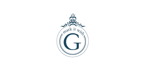 优雅复古风格的G字母logo设计