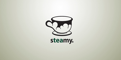 简约蒸汽杯logo设计
