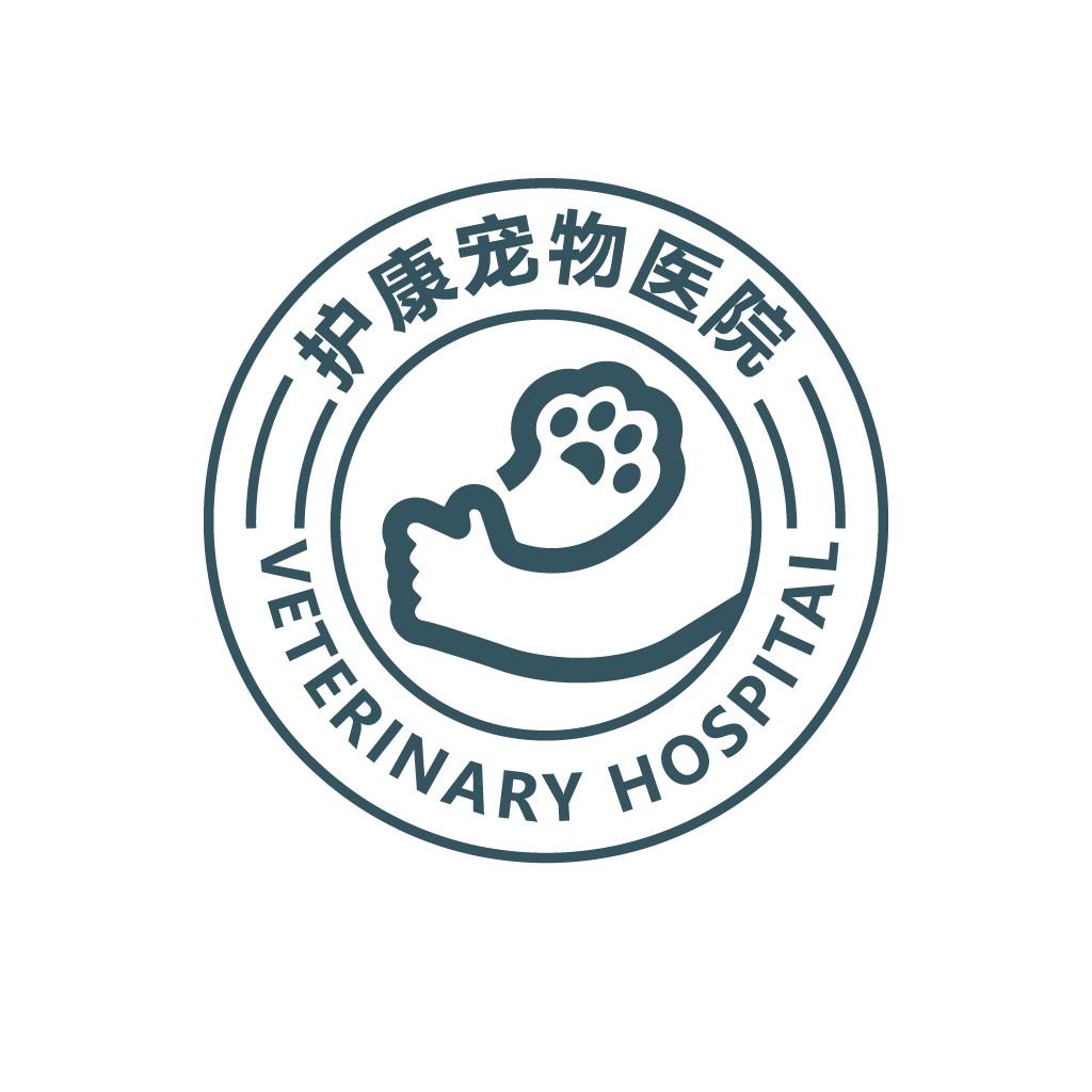 宠物医院logo设计:简洁兽医诊所标识