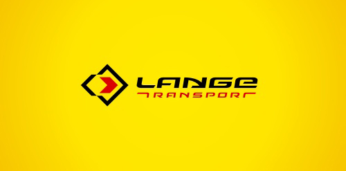黄色背景上的LANGE Transport Logo设计