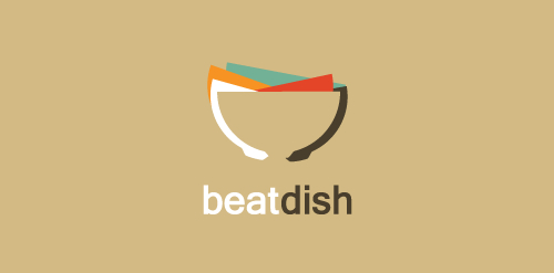 Beatdish Logo设计:简约抽象的美食品牌标识