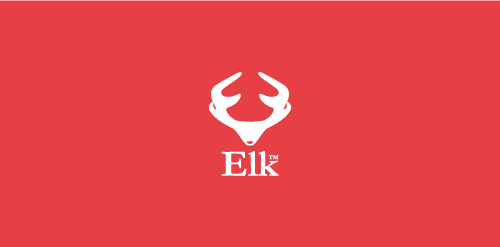 简约风格的Elk logo设计