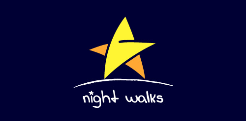 夜行漫步logo设计