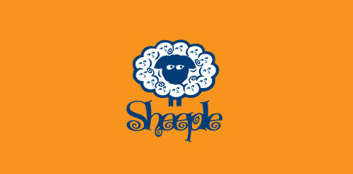 Sheeple logo设计:简洁可爱的品牌标识