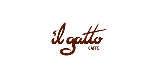 咖啡店logo设计:il gatto Caffe