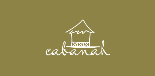 简约手绘风格的cabananah logo设计