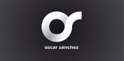极简主义风格的Oscar Sánchez Logo设计