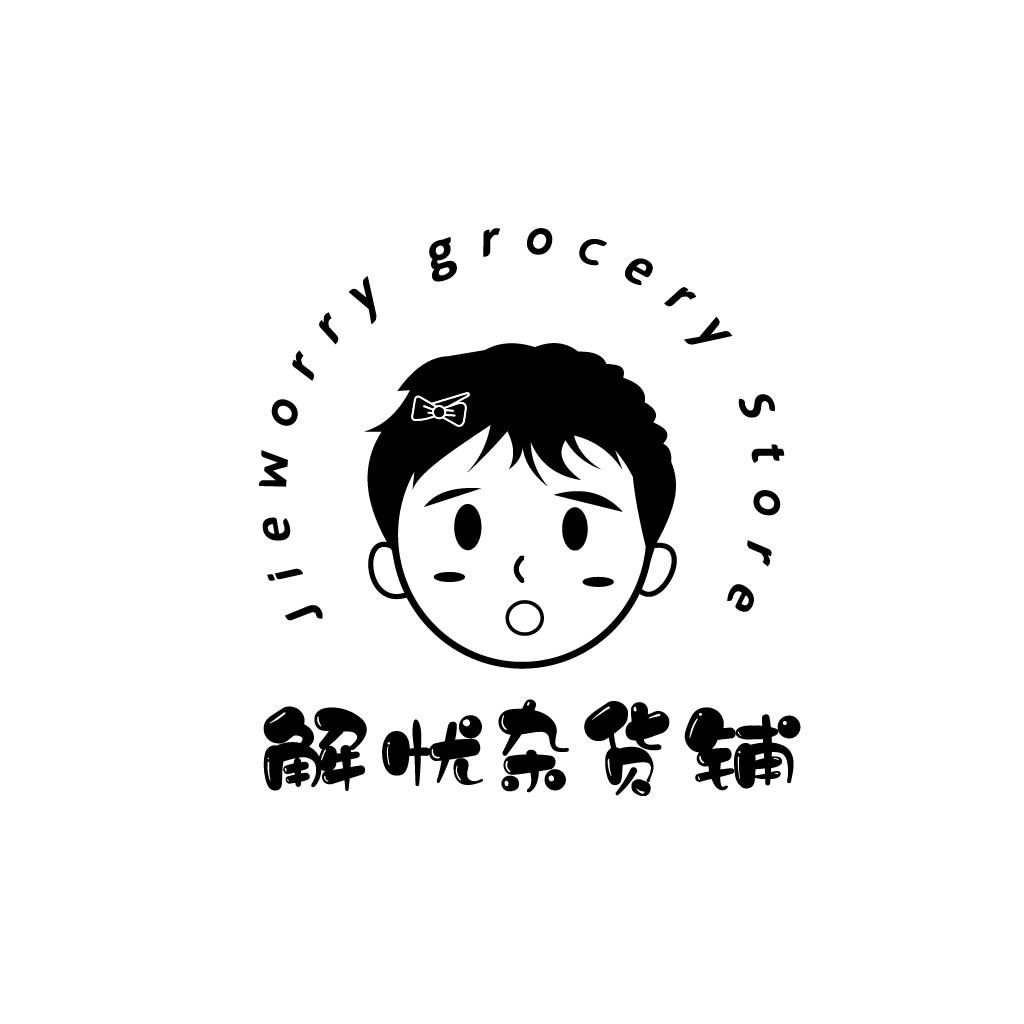 简洁温馨的卡通人物logo设计