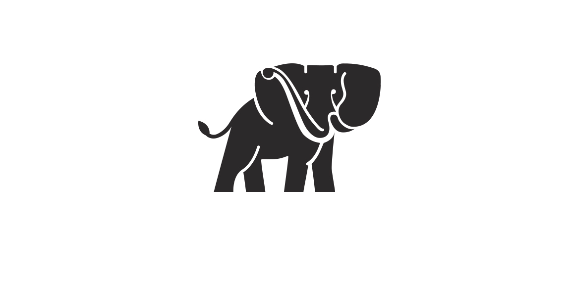 简约大象logo设计