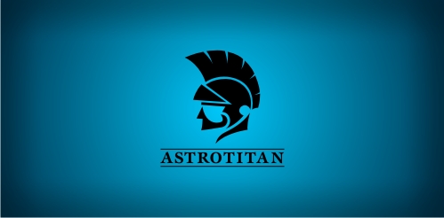 简洁有力的Astrotitan logo设计