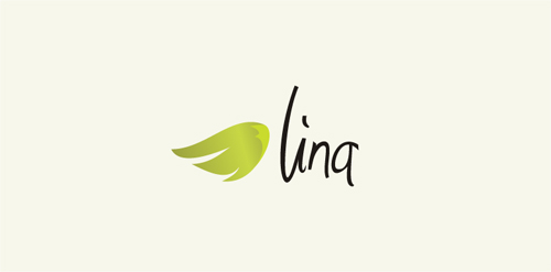 简洁自然风的叶子logo设计