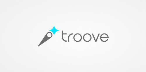 troove logo设计:简洁星形与箭头结合