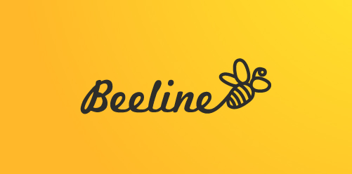 蜜蜂主题的Beeline logo设计