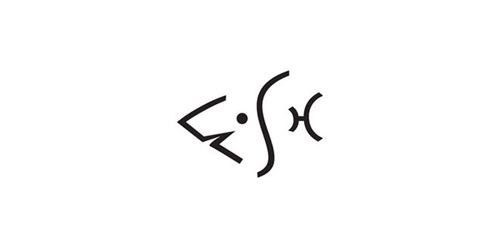 简约鱼形logo设计