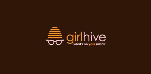 GirlHive logo设计:创意女性品牌标识