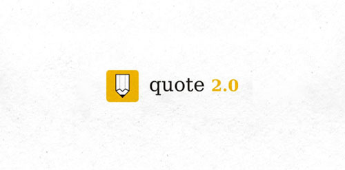 简约风格的'quote 2.0'logo设计