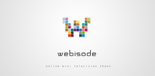 Webisode Logo设计:像素化创意与简洁美学