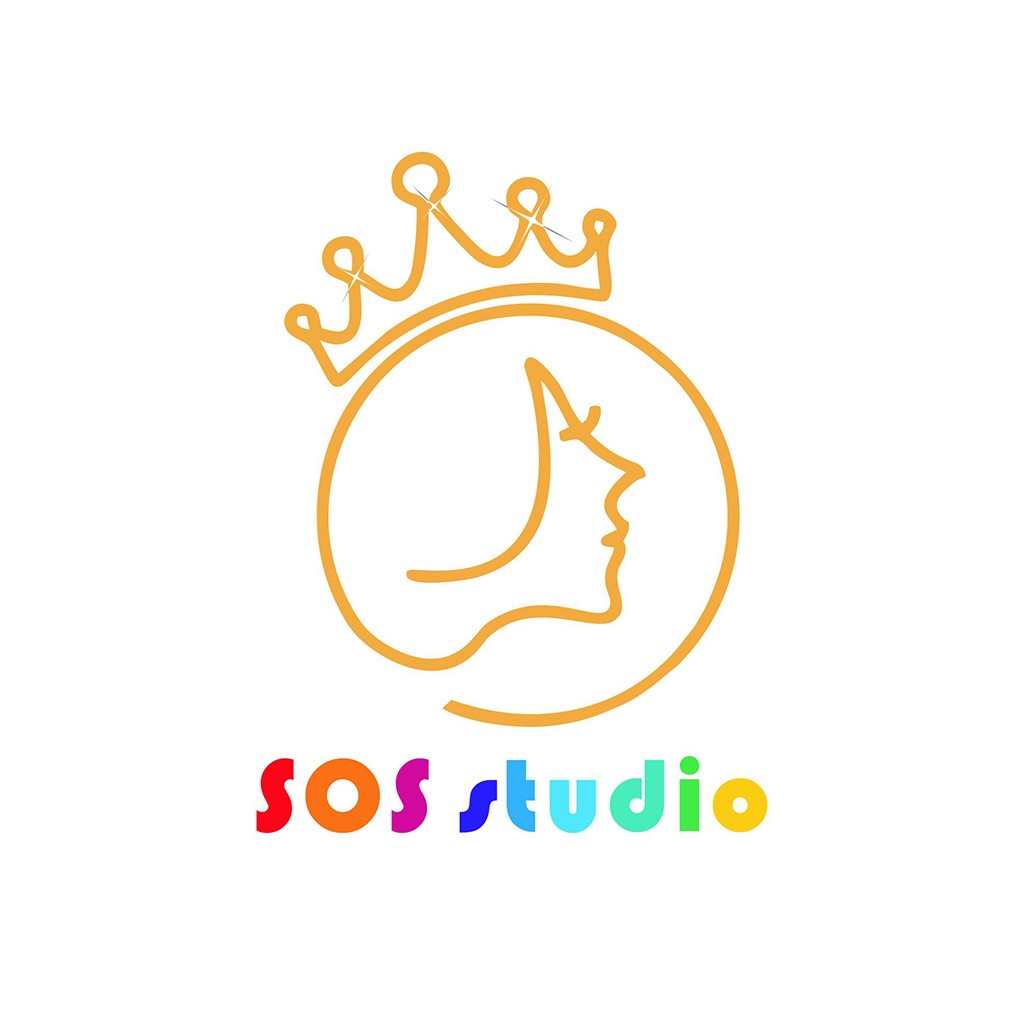 SOS Studio Logo设计:皇冠与女性轮廓