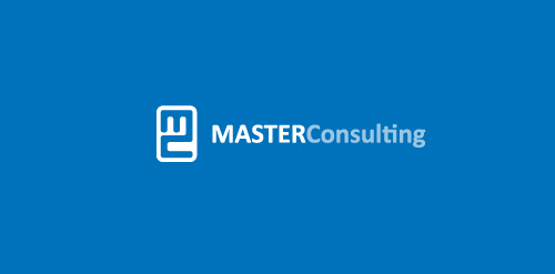 简约蓝白Logo设计:MASTER Consulting
