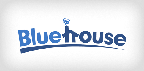 Bluehouse logo设计:简洁现代企业标识