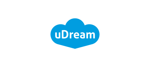 云朵形状的uDream logo设计