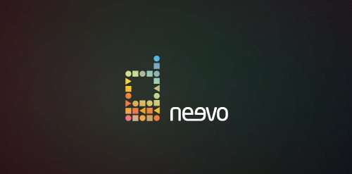 色彩渐变点状设计logo设计