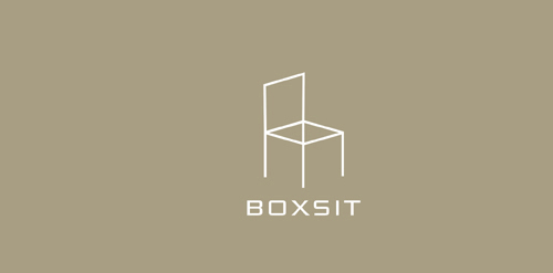 简约现代风格的盒子椅logo设计