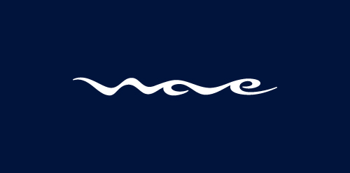 简洁波浪线logo设计