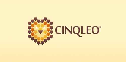 CINQLEO logo设计:创意蜂巢图案