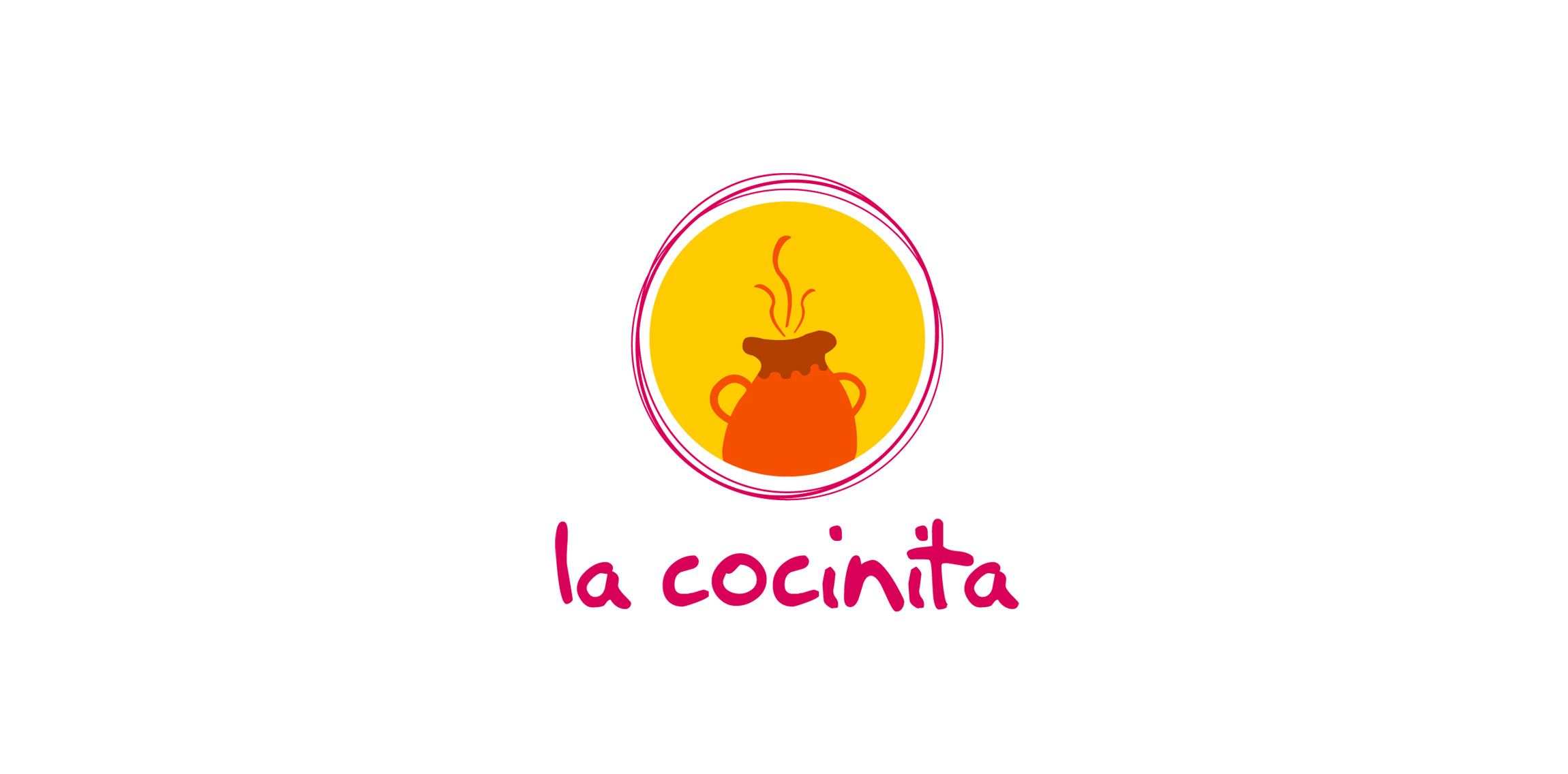 简洁美食logo设计:La Cocinita