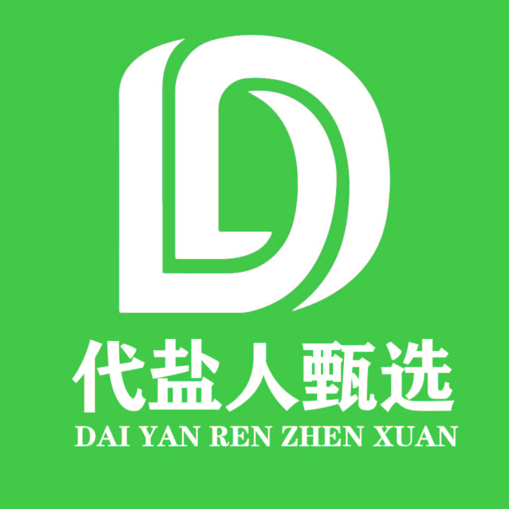 简洁现代的绿色背景D形logo设计