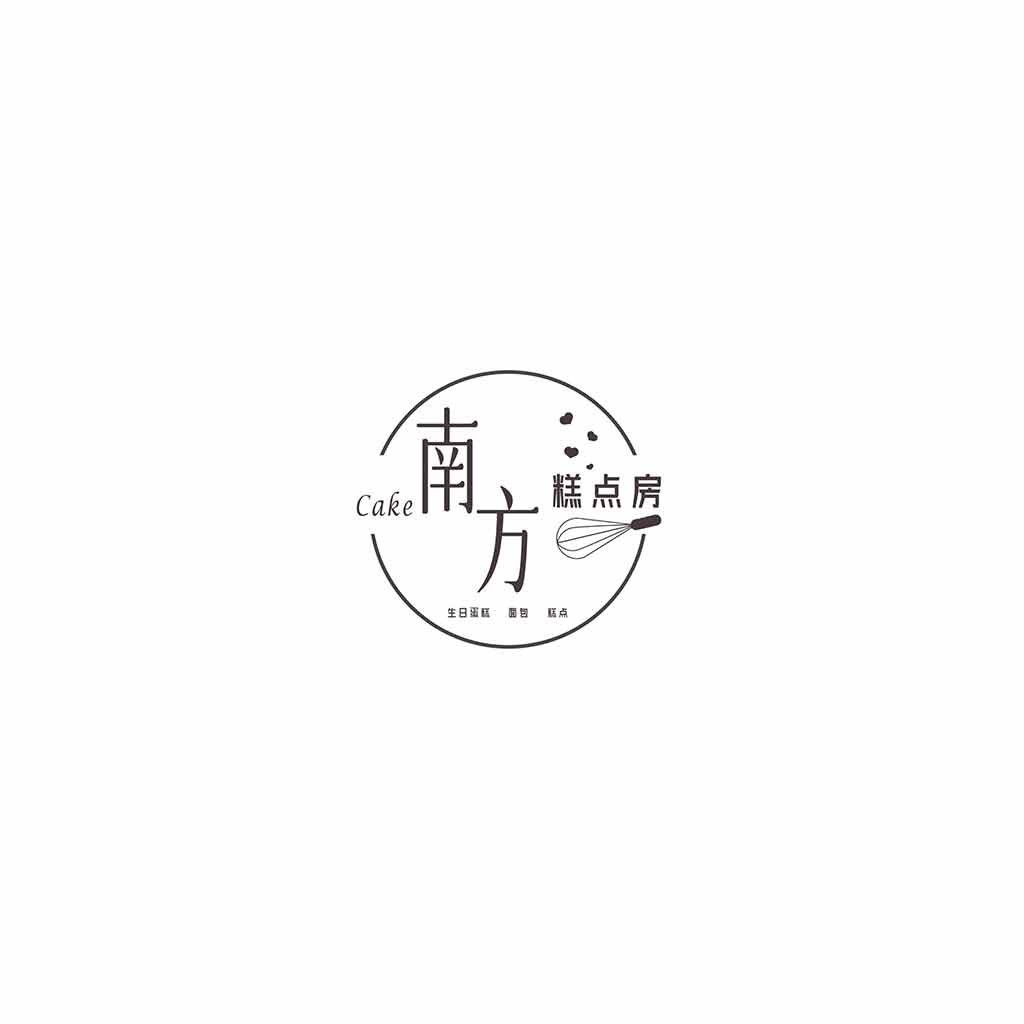 简约蛋糕店logo设计:创意烘焙品牌标识