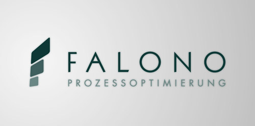简洁现代的FALONO流程优化logo设计