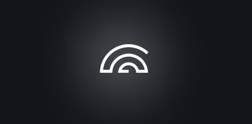 极简彩虹logo设计