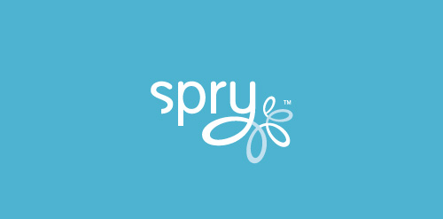 简约清新风格的Spry Logo设计
