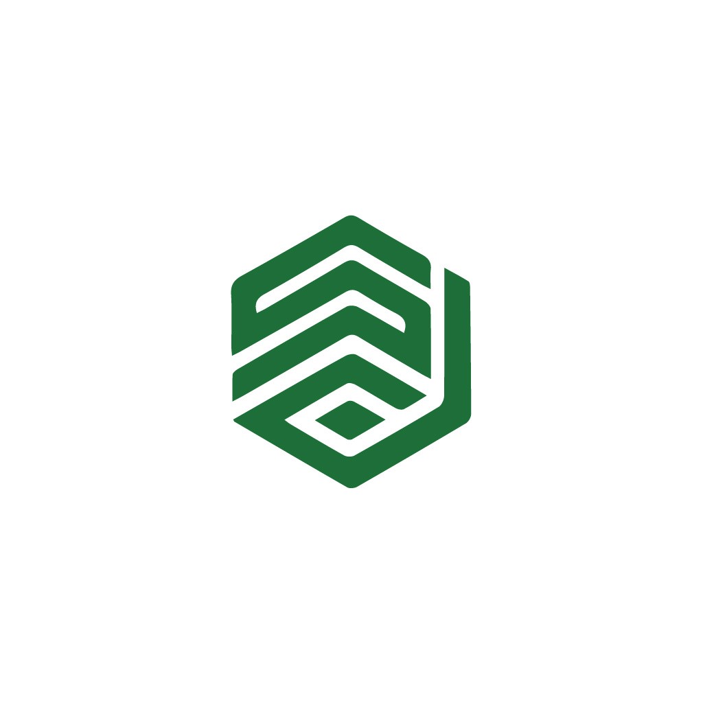 绿色箭头组合logo设计