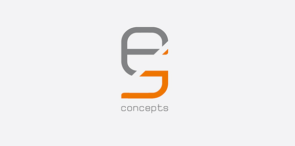 极简风格的ES字母logo设计