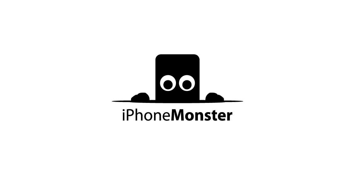 卡通风格iPhone Monster Logo设计