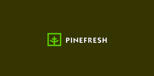 PineFresh logo设计:简约自然品牌标识