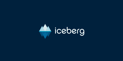 冰山logo设计:简洁冷峻的视觉符号