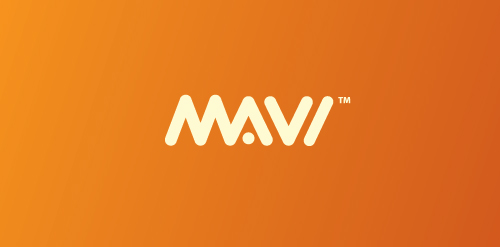 MAVI logo设计:简洁现代的橙色渐变背景