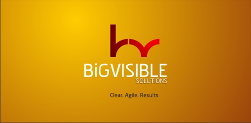 简洁明了的'BigVisible Solutions'logo设计
