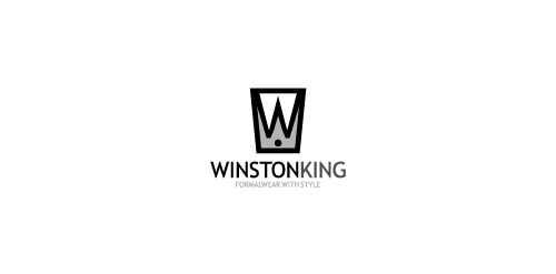 Winston King Logo设计:简约时尚品牌标识