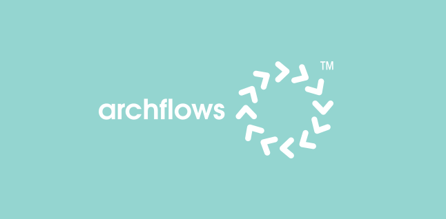 简洁现代的ARCHFLOWS品牌logo设计