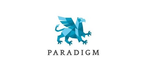 蓝色龙形标志设计-PARADIGM